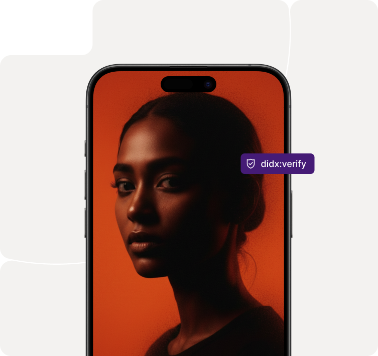 didx:verify on device with verification badge