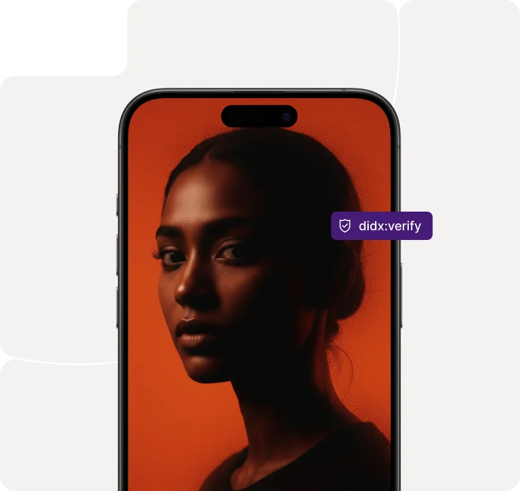 didx:verify on device with verification badge